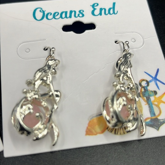 Oceans End jewelry- TURTLE NECKLACE & MERMAID EARRINGS - new on cards - Picture 3 of 7